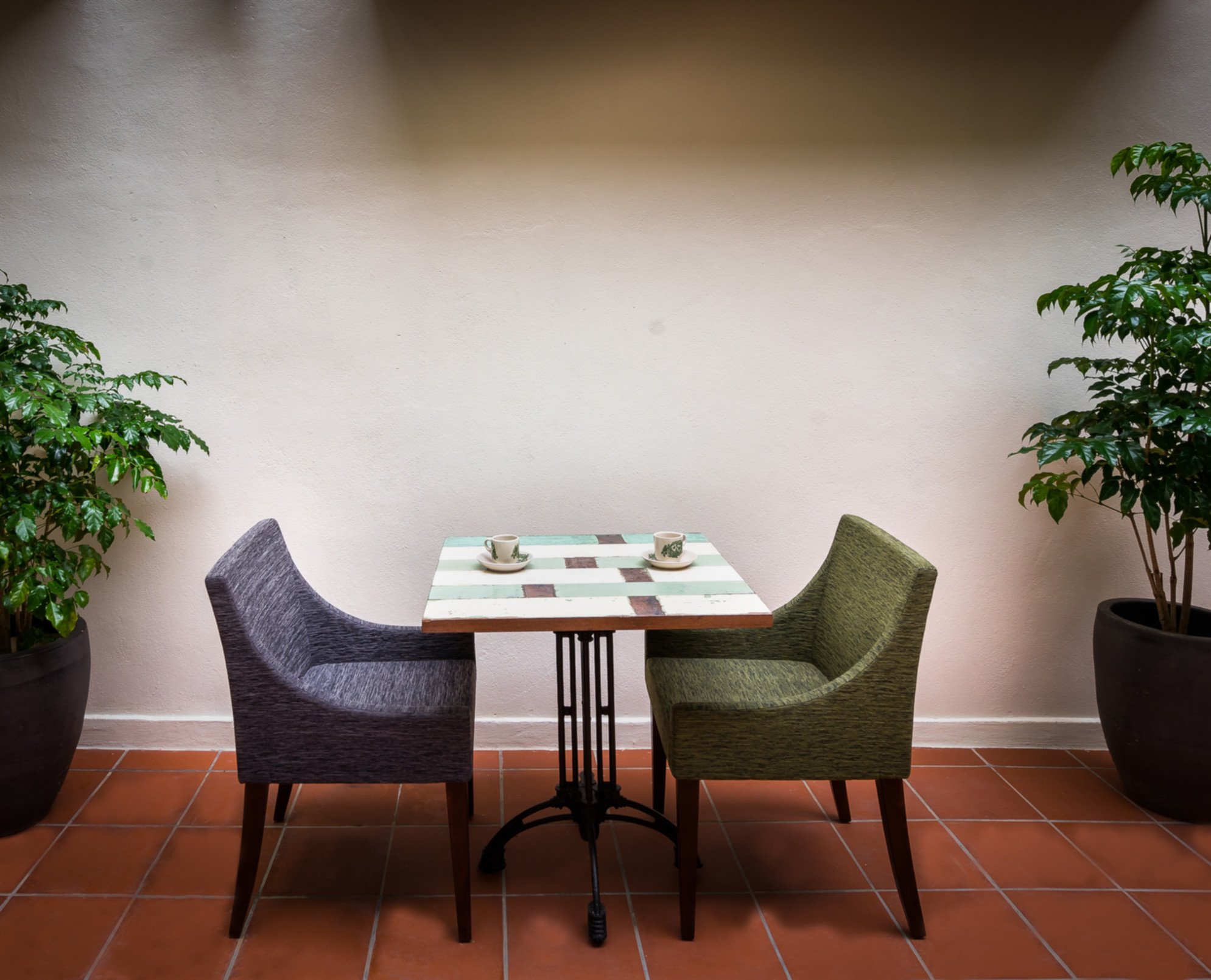 Charming courtyard with terracotta tiles