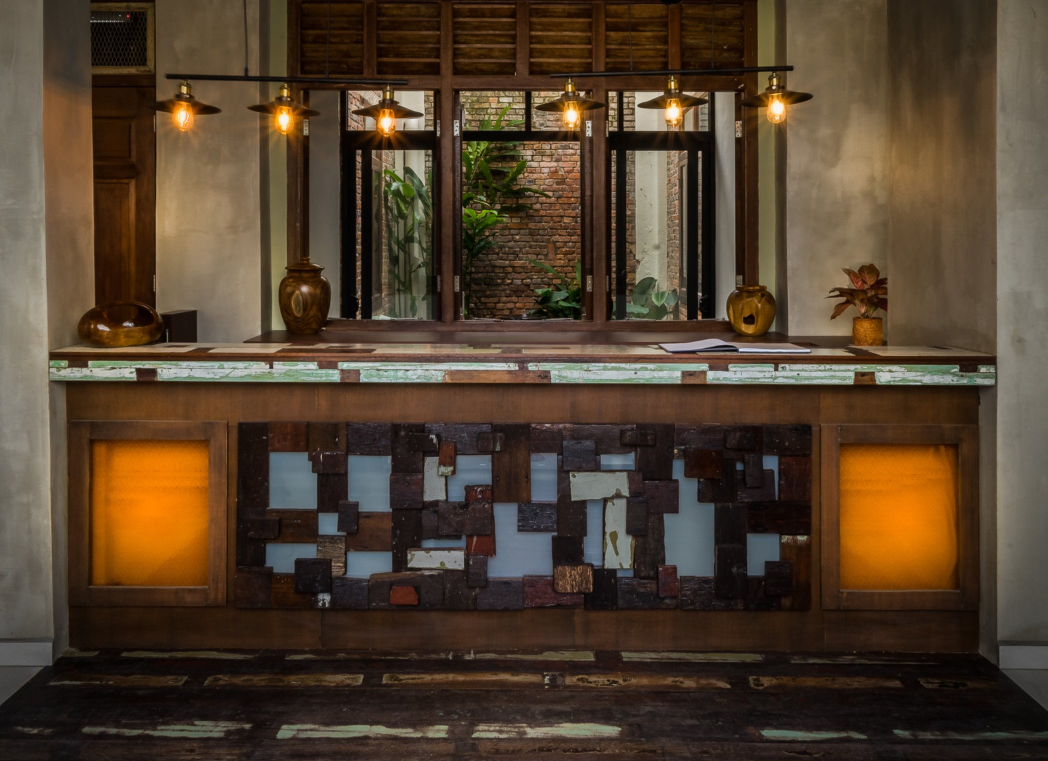 Lobby corner with heritage furnishings