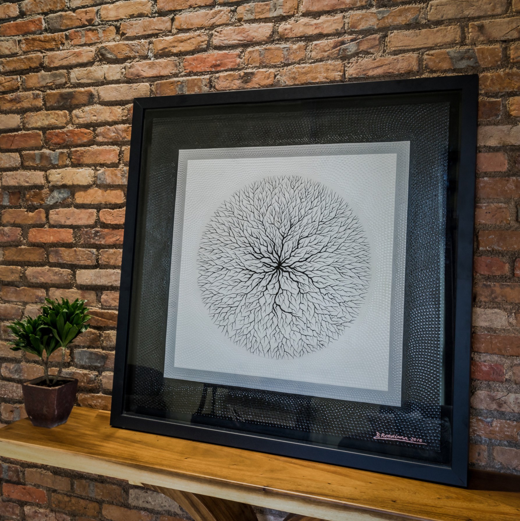 Curated artwork on the hotel walls